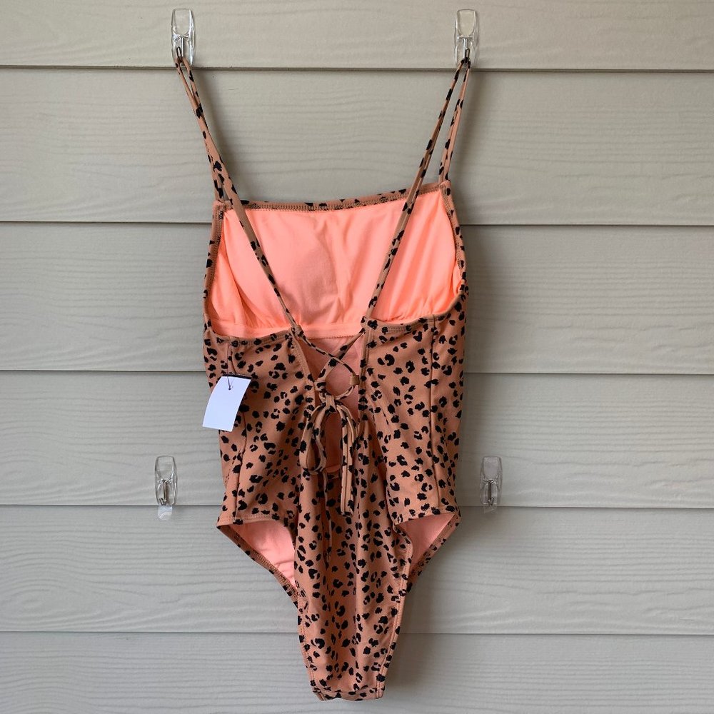 Leopard Print One Piece Swim Suit